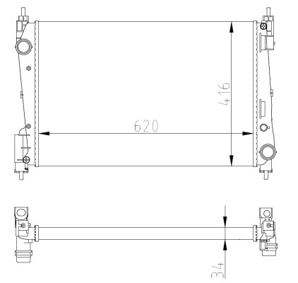 Kylare, motorkylning Nrf 54752A NRF