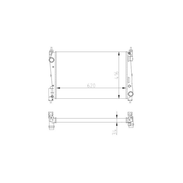 Kylare, motorkylning Nrf 54752A NRF