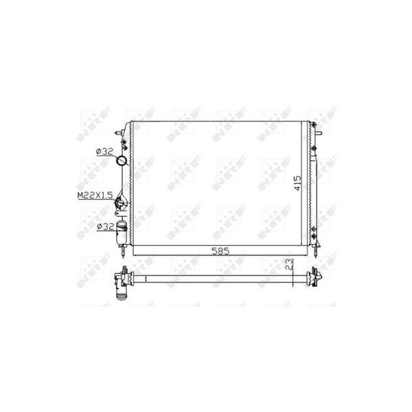 Kylare, motorkylning Nrf 58175A NRF Kylare, motorkylning Nrf 58175A NRF