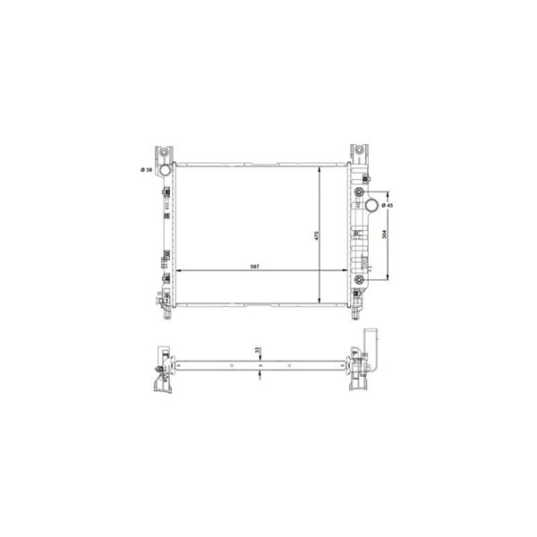 Kylare, motorkylning Nrf 58367A NRF Kylare, motorkylning Nrf 58367A NRF