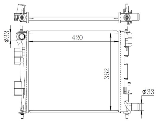 Kylare, motorkylning Nrf 59262 NRF