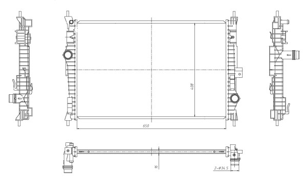Kylare, motorkylning Nrf 59302 NRF