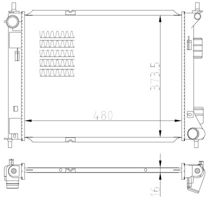 Kylare, motorkylning Nrf 59315 NRF