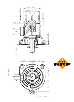 Termostat, kylvätska Nrf 725024 NRF