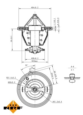 Termostat, kylvätska Nrf 725132 NRF