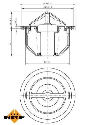 Termostat, kylvätska Nrf 725168 NRF