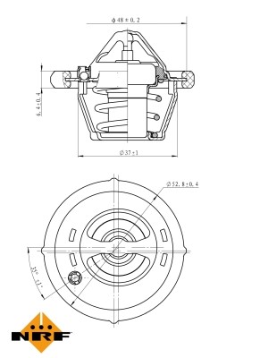 Termostat, kylvätska Nrf 725187 NRF