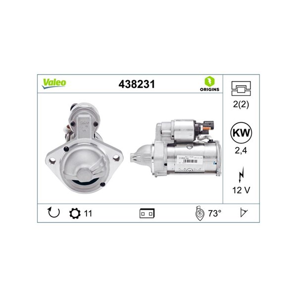 Startmotor 12V Valeo 438231 VALEO