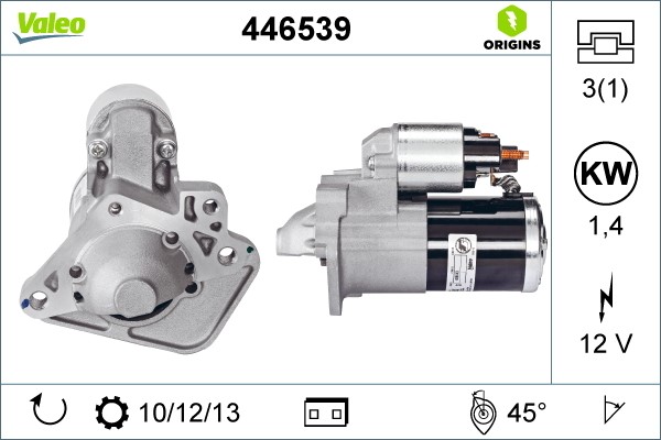 Startmotor 12V Valeo 446539 VALEO