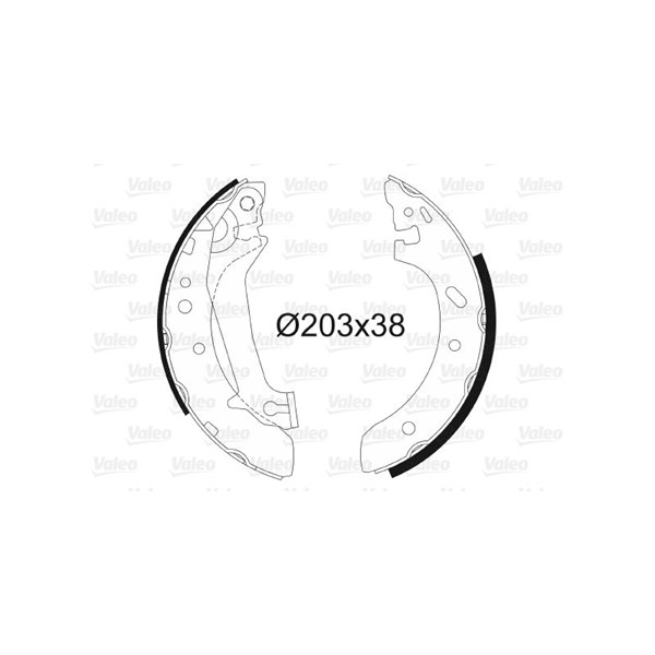 Bromsbackar, sats, Bakaxel Valeo 562632 VALEO Bromsbackar, sats, Bakaxel Valeo 562632 VALEO