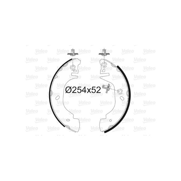 Bromsbackar, sats, Bakaxel Valeo 562637 VALEO
