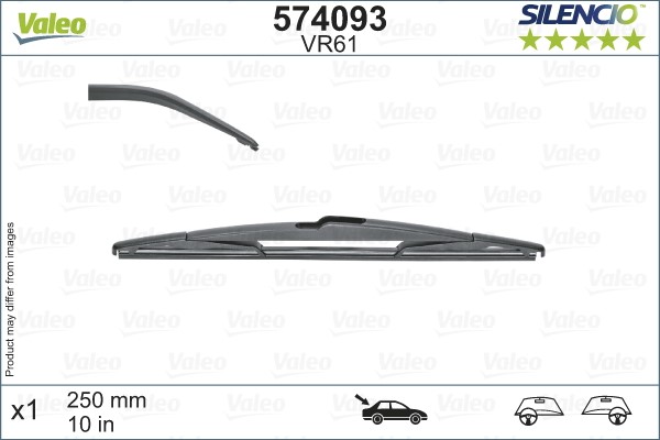 Torkarblad, Bak Valeo 574093 VALEO