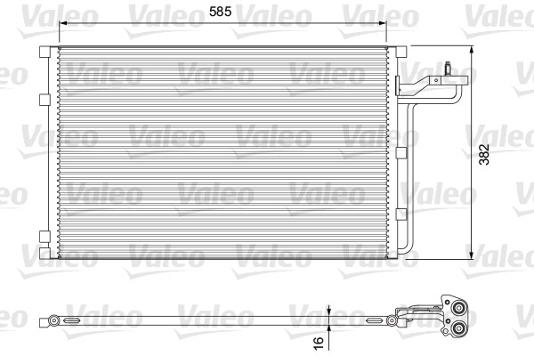 Kondensor, klimatanläggning Valeo 814416 VALEO
