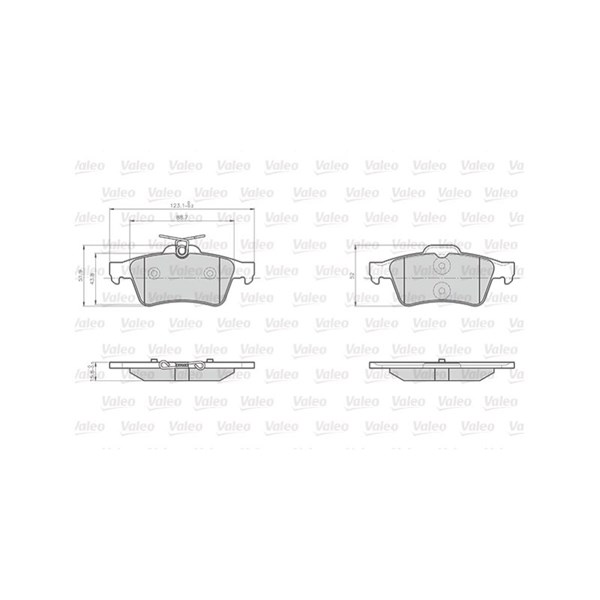 Bromsbeläggsats, Bakaxel Valeo Optipack for lcv 872137 VALEO Bromsbeläggsats, Bakaxel Valeo Optipack for lcv 872137 VALEO