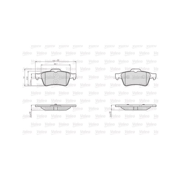 Bromsbeläggsats, Bakaxel, Framaxel Valeo Optipack for lcv 872482 VALEO Bromsbeläggsats, Bakaxel, Framaxel Valeo Optipack for lcv 872482 VALEO