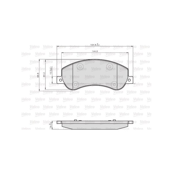 Bromsbeläggsats, Framaxel Valeo Optipack for lcv 872816 VALEO Bromsbeläggsats, Framaxel Valeo Optipack for lcv 872816 VALEO