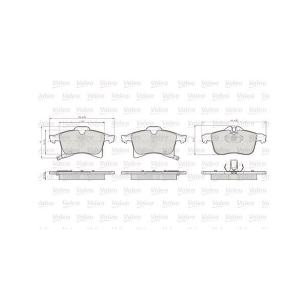 Bromsbeläggsats, Framaxel Valeo Optipack for lcv 872832 VALEO Bromsbeläggsats, Framaxel Valeo Optipack for lcv 872832 VALEO