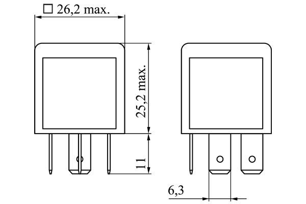 Relä, huvudström 12V Bosch 0 986 332 030 BOSCH