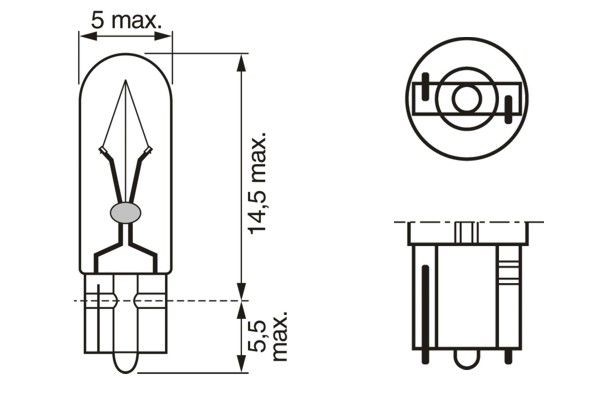 Glödlampa BOSCH Pure Light BL  W2x4,6d, Fram Bosch 1 987 301 024 BOSCH