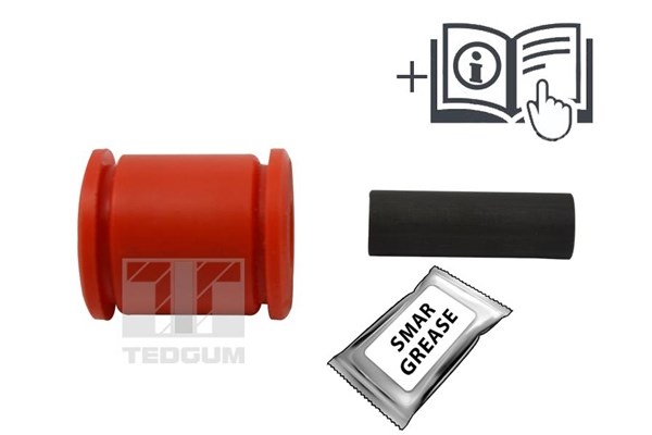 Bussning, bladfjäder, Fram, Bakaxel, båda sidor Tedgum 00218102 TEDGUM Bussning, bladfjäder, Fram, Bakaxel, båda sidor Tedgum 00218102 TEDGUM