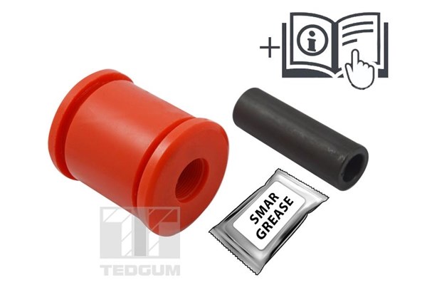 Bussning, bladfjäder, Fram, Bakaxel, båda sidor Tedgum 00218102 TEDGUM