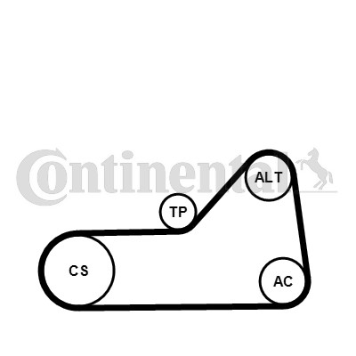 Drivremsats Contitech 6PK1153K1 CONTITECH