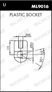Gasfjäder, bagageutrymme, Bak Monroe ML6276 MONROE Gasfjäder, bagageutrymme, Bak Monroe ML6276 MONROE