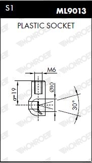 Gasfjäder, bagageutrymme, Bak Monroe ML6372 MONROE Gasfjäder, bagageutrymme, Bak Monroe ML6372 MONROE