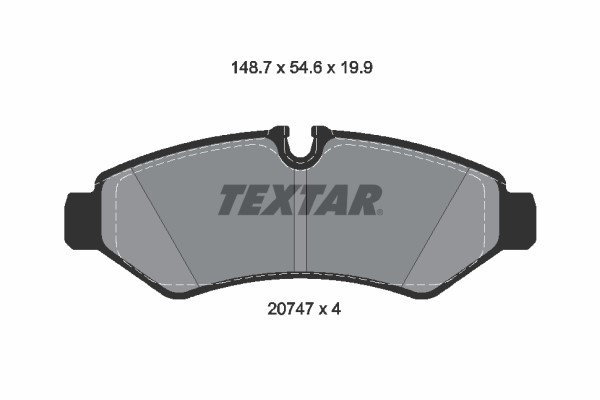 Bromsbeläggsats, Bakaxel Textar Q+ 2074701 TEXTAR