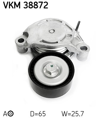 Spännrulle, Drivrem, Vänster övre, Upptill, Mitt, Vänster Skf VKM SKF