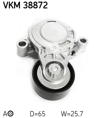 Spännrulle, Drivrem, Vänster övre, Upptill, Mitt, Vänster Skf VKM SKF