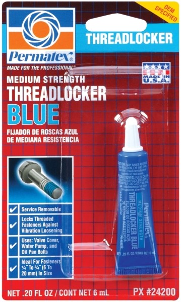 Gänglåsning Permatex Röd Stark 6ml, Universal Permatex