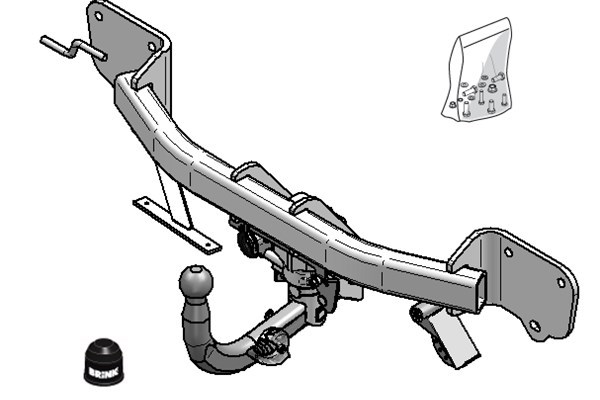 Dragkrok, Avtagbar Brink 470800 BRINK