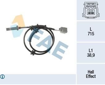 ABS-givare, Sensor, hjulvarvtal, Framaxel Fae 78468 FAE ABS-givare, Sensor, hjulvarvtal, Framaxel Fae 78468 FAE