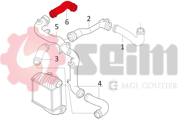Laddluftslang Seim 981024 SEIM Laddluftslang Seim 981024 SEIM