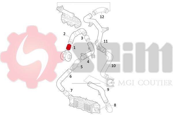 Laddluftslang Seim 981583 SEIM