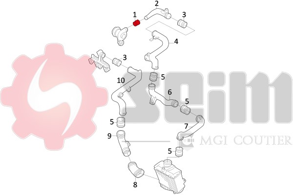 Laddluftslang Seim 981583 SEIM