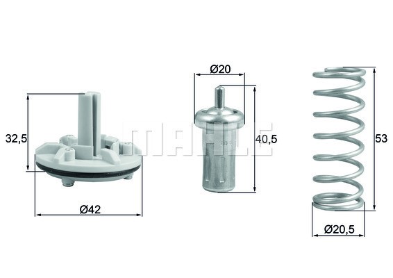 Termostat, kylvätska Mahle Behr TX 183 80D MAHLE