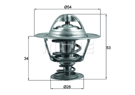 Termostat, kylvätska Mahle Behr TX 203 88D MAHLE