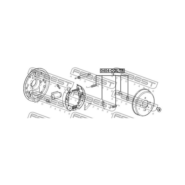 Tillbehörssats, bromsbackar, parkeringsbroms Febest 0404-COLTR FEBEST