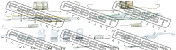 Tillbehörssats, bromsbackar, parkeringsbroms Febest 0404-KB4-KIT FEBEST