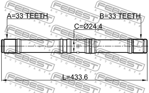 Drivaxel Mitsubishi Asx (ga_w_), framaxel vänster Febest 0412-GAC FEBEST Drivaxel Mitsubishi Asx (ga_w_), framaxel vänster Febest 0412-GAC FEBEST