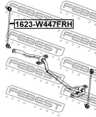 Stång/stag, krängningshämmare, framaxel höger Febest 1623-W447FRH FEBEST Stång/stag, krängningshämmare, framaxel höger Febest 1623-W447FRH FEBEST