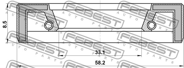 Axelpackning, drivaxel Febest 95FAS-35580909X FEBEST