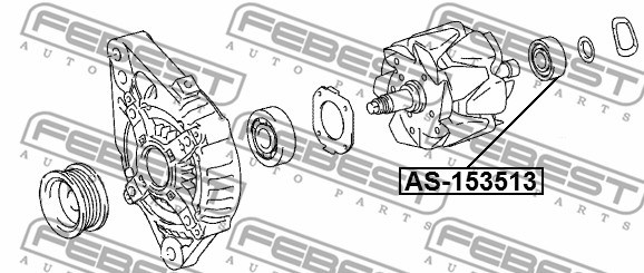 Lager Febest AS-153513 FEBEST