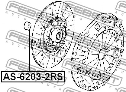Lager Febest AS-6203-2RS FEBEST