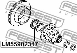 Drivaxellager Febest LM-55902317 FEBEST