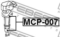 Gummimanschett, tändspole Febest MCP-007 FEBEST