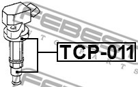Gummimanschett, tändspole Febest TCP-011 FEBEST