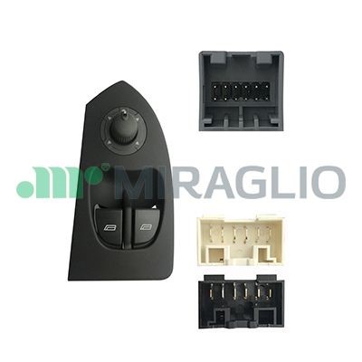Brytare, fönsterhiss, Vänster fram Miraglio 121/FTP76003 MIRAGLIO